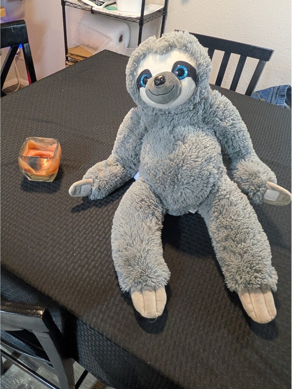 Gray sloth plush toy